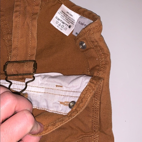 Carhartt Classic Brown Tan Cotton Canvas Bib Overalls Baby Infant Leg Snaps 6mo - Picture 11 of 11
